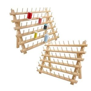 New brothread 2X60 Spools Wooden Thread Rack/Thread Holder Organizer